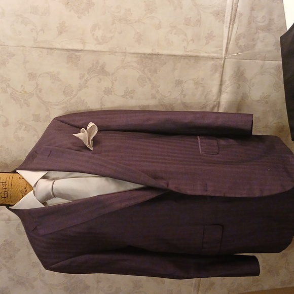 HOLLAND AND SHERRY PURPLE BLAZER 44L - Picture 2 of 8